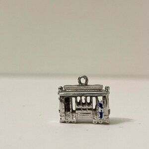 Vintage San Francisco Metal Charm Pendant Trolley Car